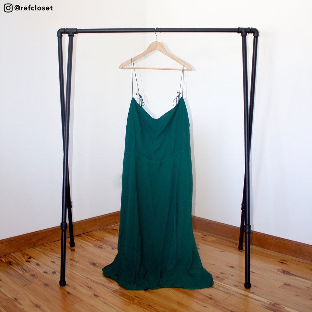 Reformation Juliette Dress (Emerald) - Picture 2 of 4